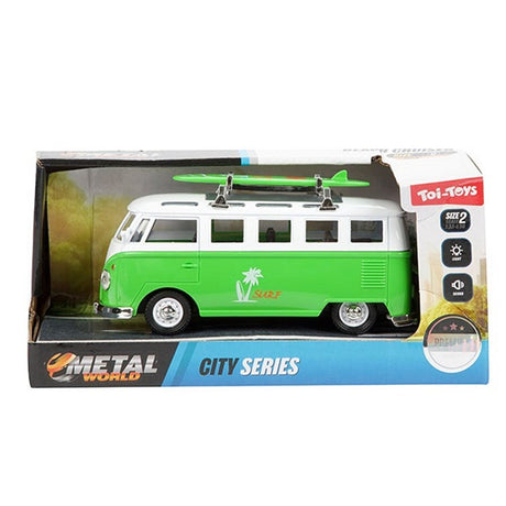 VW-Bus aus Metall + Licht und Sound sortiert