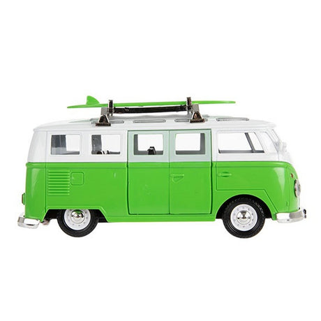 VW-Bus aus Metall + Licht und Sound sortiert