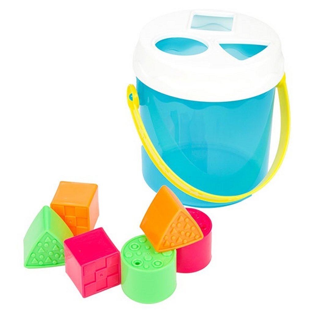 TOI-TOYS Little Stars Baby Form Stove Bucket con 6 bloques