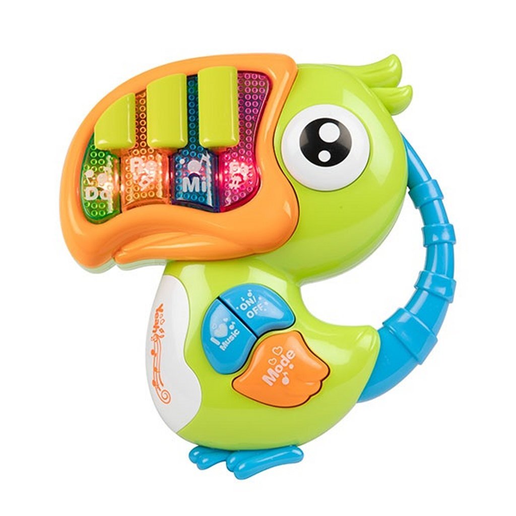 TOI-TOYS MAŁE STARS PIANO Z MUZYKĄ TOUCAN Z ŚWIATŁAM