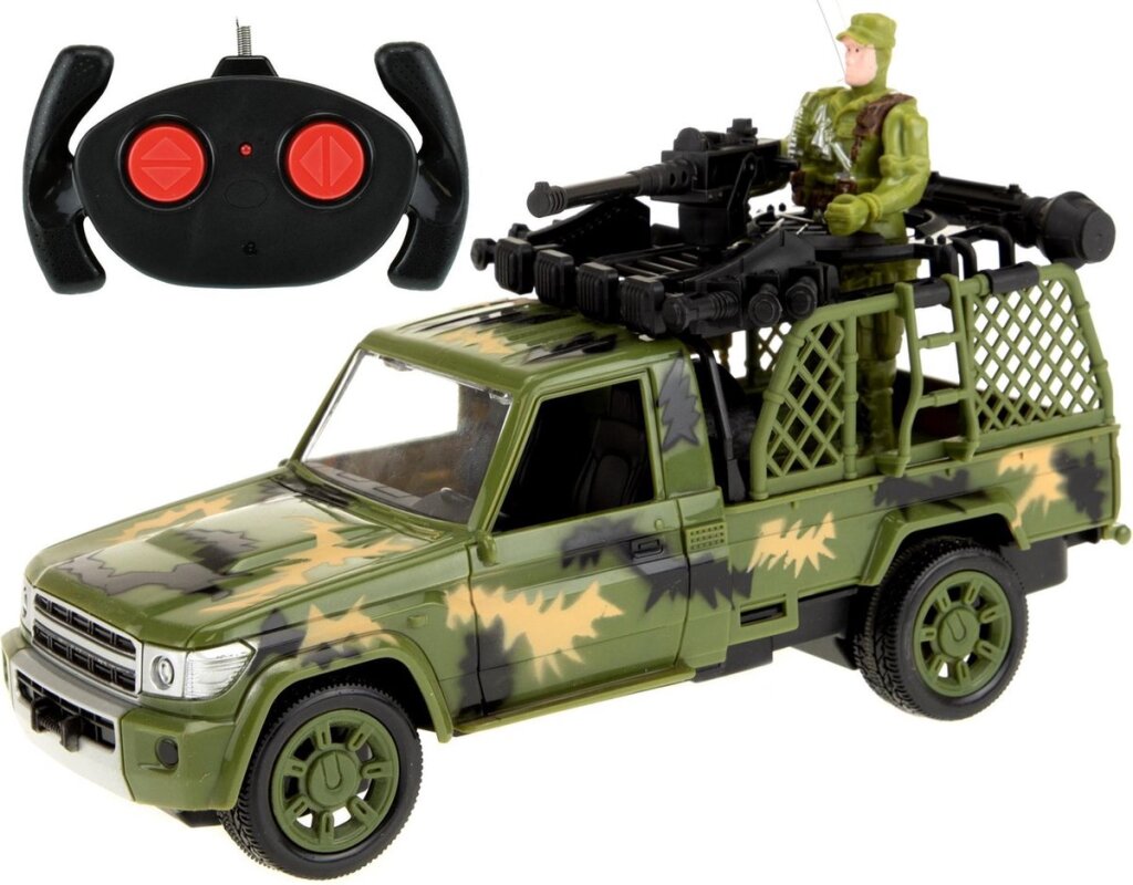 Army Auto Jeep militare con soldato RC