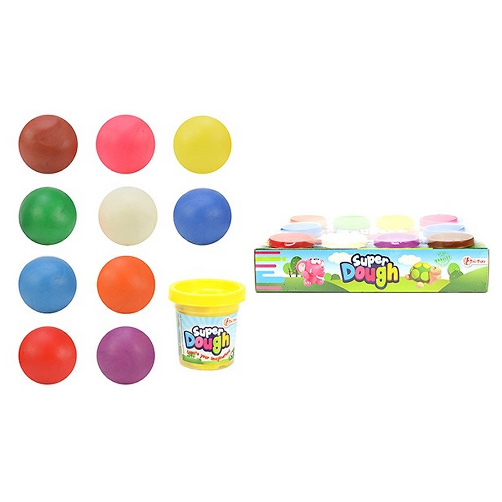 Toi-toys Superteig-Modelliermasse, 10 Gläser