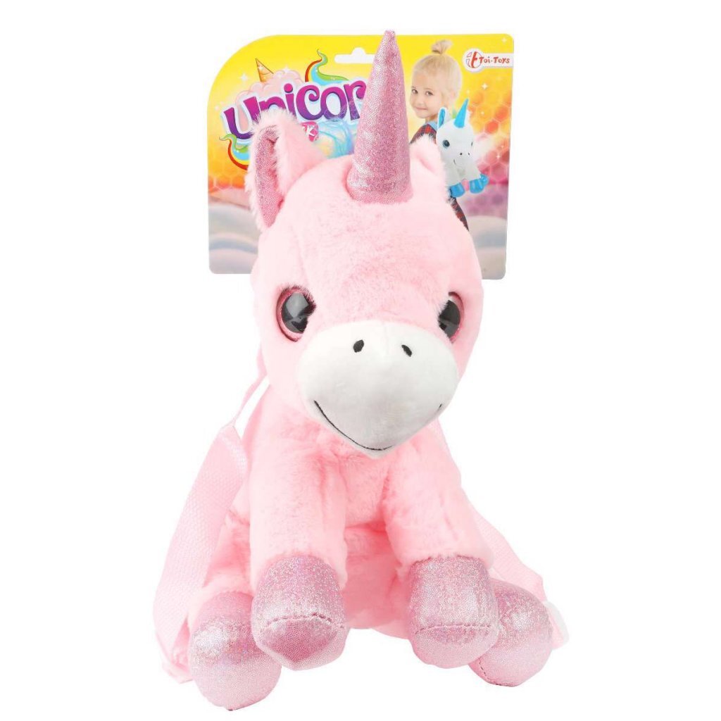 Toi-toys Einhorn Kuscheltier Rucksack 30 cm
