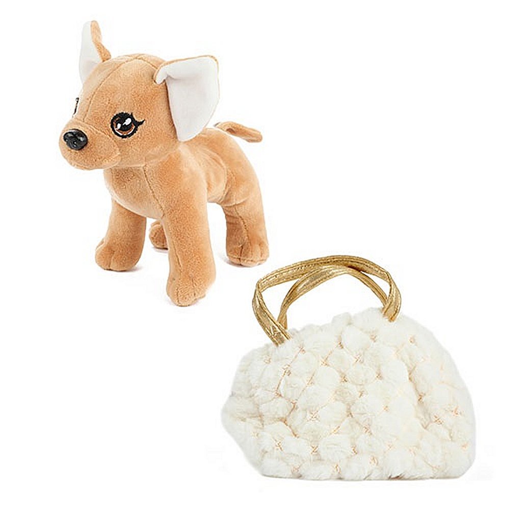 Toi-toys plush chihuahua Hond an der blingbling Handabag