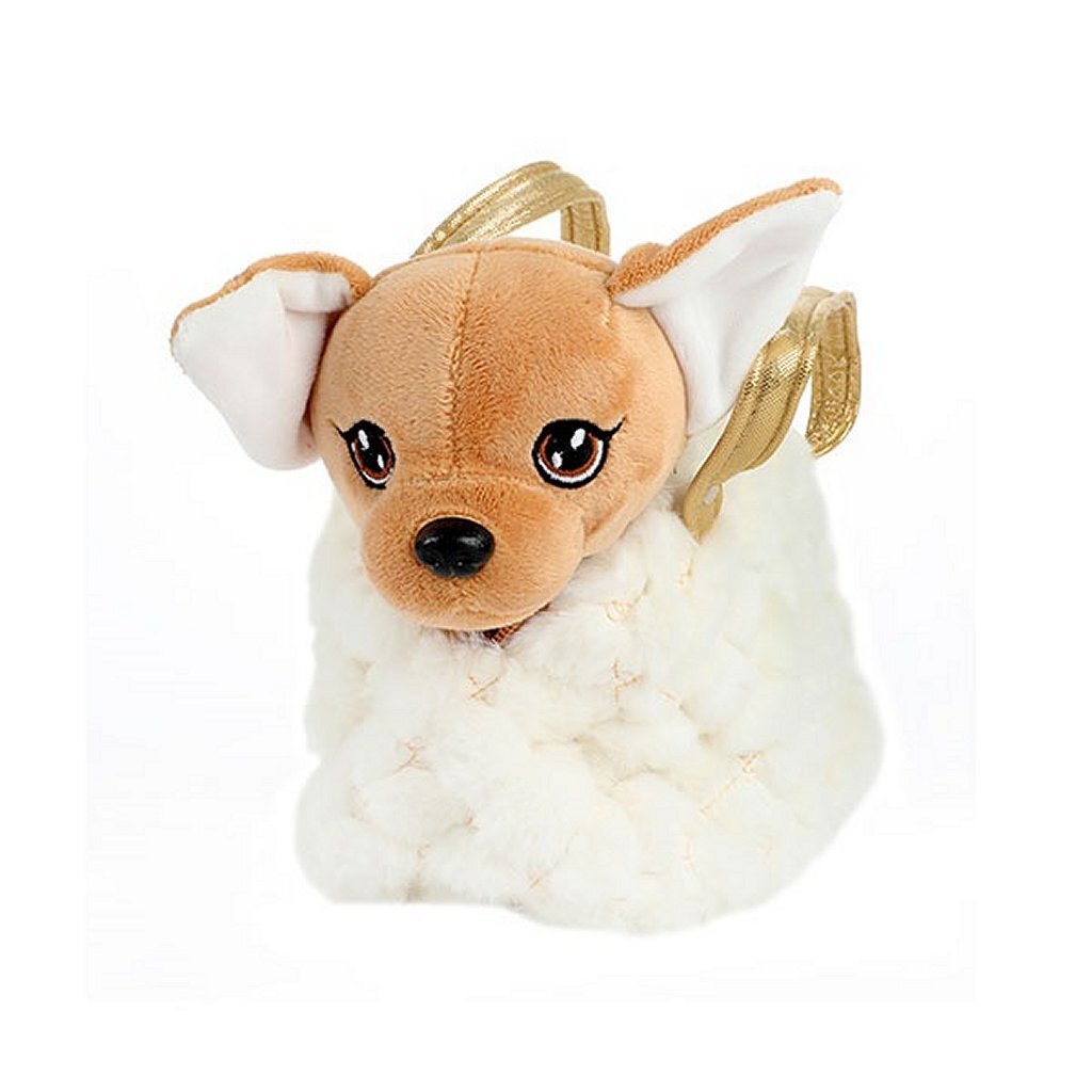 Toi-toys plush chihuahua dog in blingbling handbag