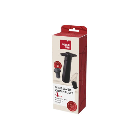Vacu Vin Weinsparer 5-teiliges Set schwarz
