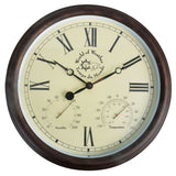 Esschert Design Bahnhofsuhr mit Thermo-Hygrometer 30,5 cm tf009