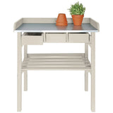 Esschert Design Gartenarbeitstisch mit Schubladen (weiß) CF29W