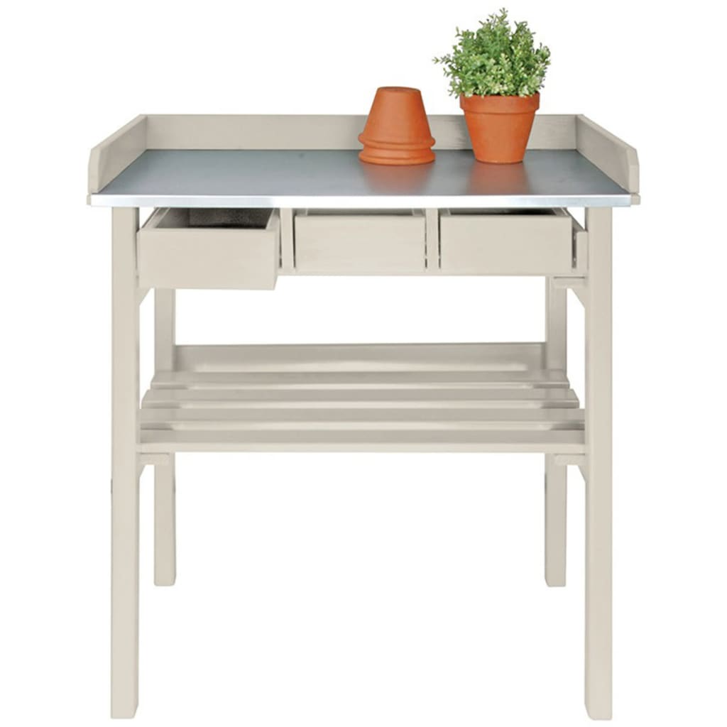 Esschert Design Esschert Design Garden Work Table z szufladami (biały) CF29W