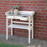 Esschert Design Esschert Design Garden Work Table z szufladami (biały) CF29W