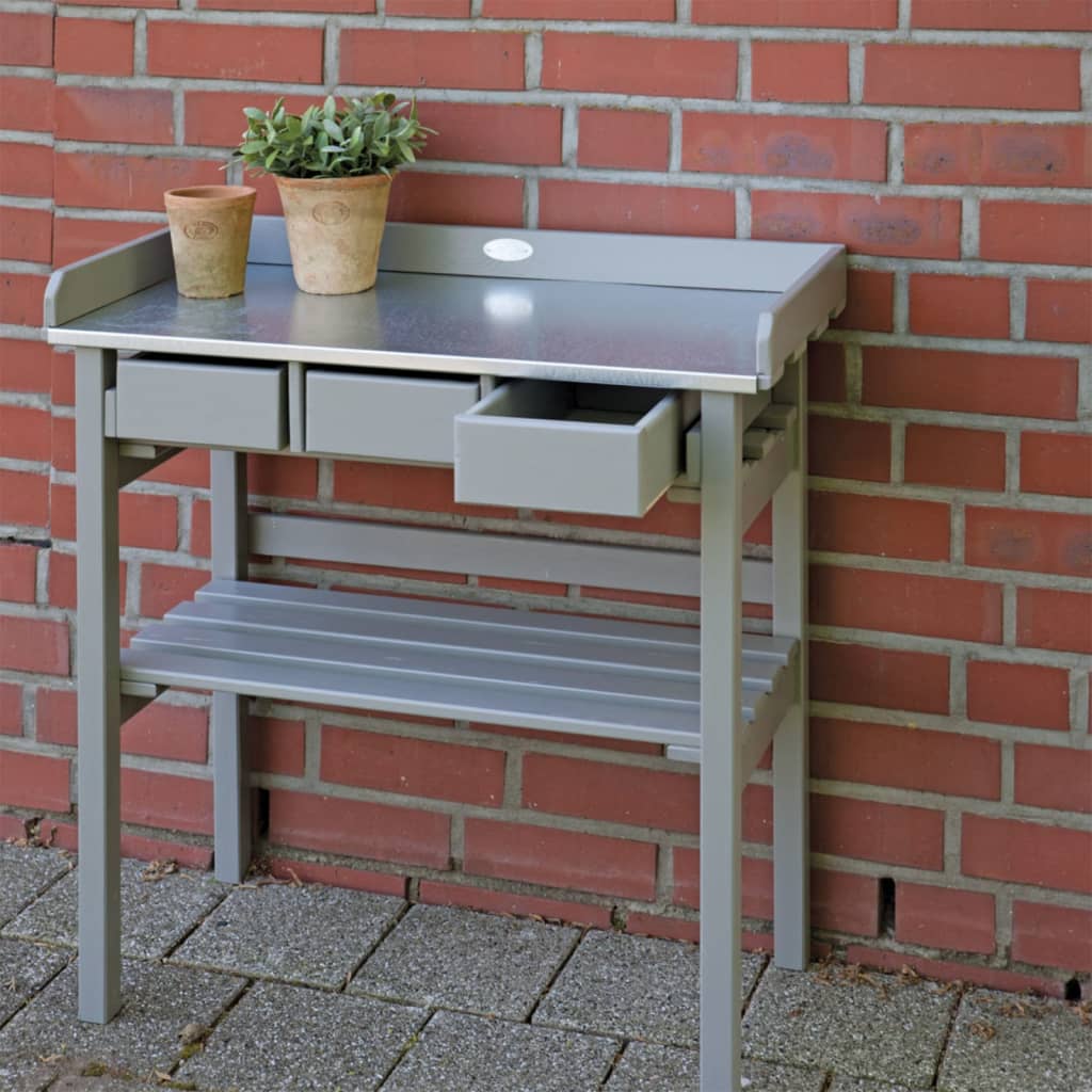 Esschert Design Garden Arbeit Tisch grau CF29G