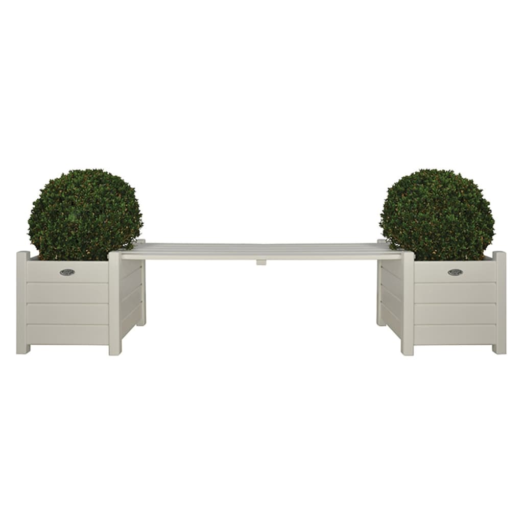 Esschert Design Esschert Design Bank med planter hvid CF33W