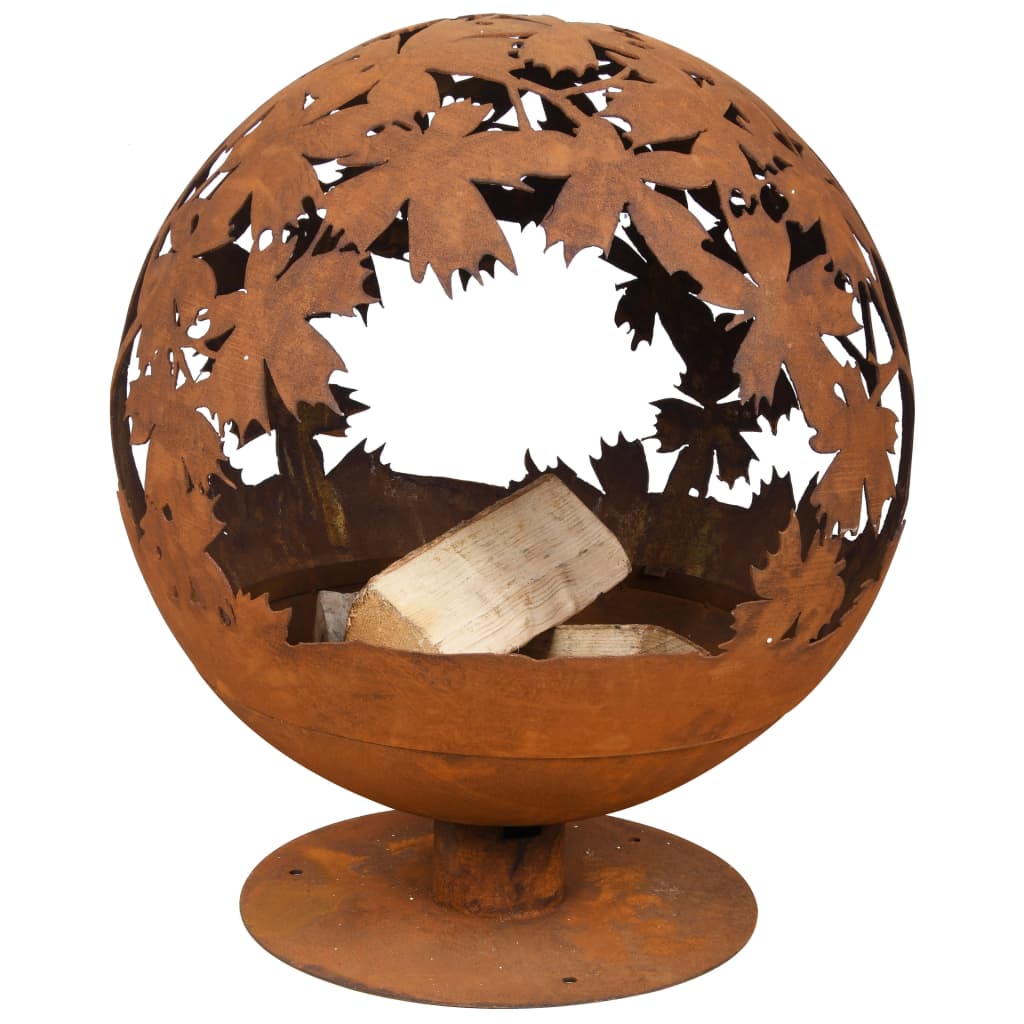 Esschert Design Esschert Design Fire Korf Laser Cut Leaves Rust -farvede FF293