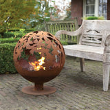 Esschert Design Esschert Design Fire Korf Laser Cut Leaves Rust -farvede FF293