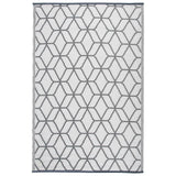 Esschert Design Esschert Design Outdoor Rug 180x121 cm Grå og hvit OC25