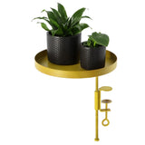 Essschert Design Pflanze Blad mit Klemme um L Goldfarbe