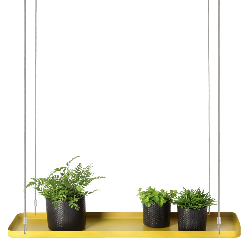 Esschert Design Pflanze Blad hängen rechteckig l Goldfarbe