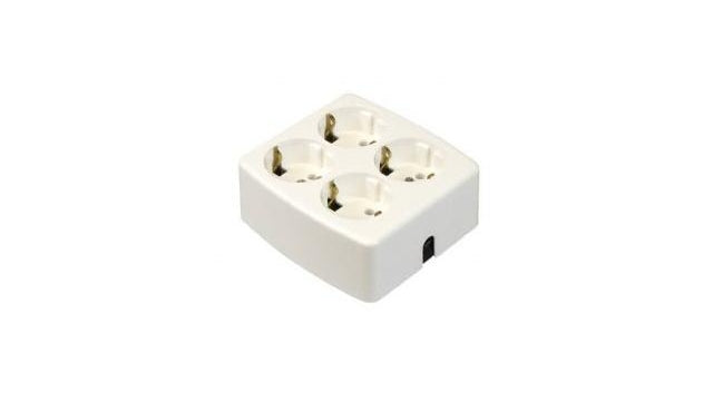 VB 61295 Table socket 4-fold + ra without cord screwable white