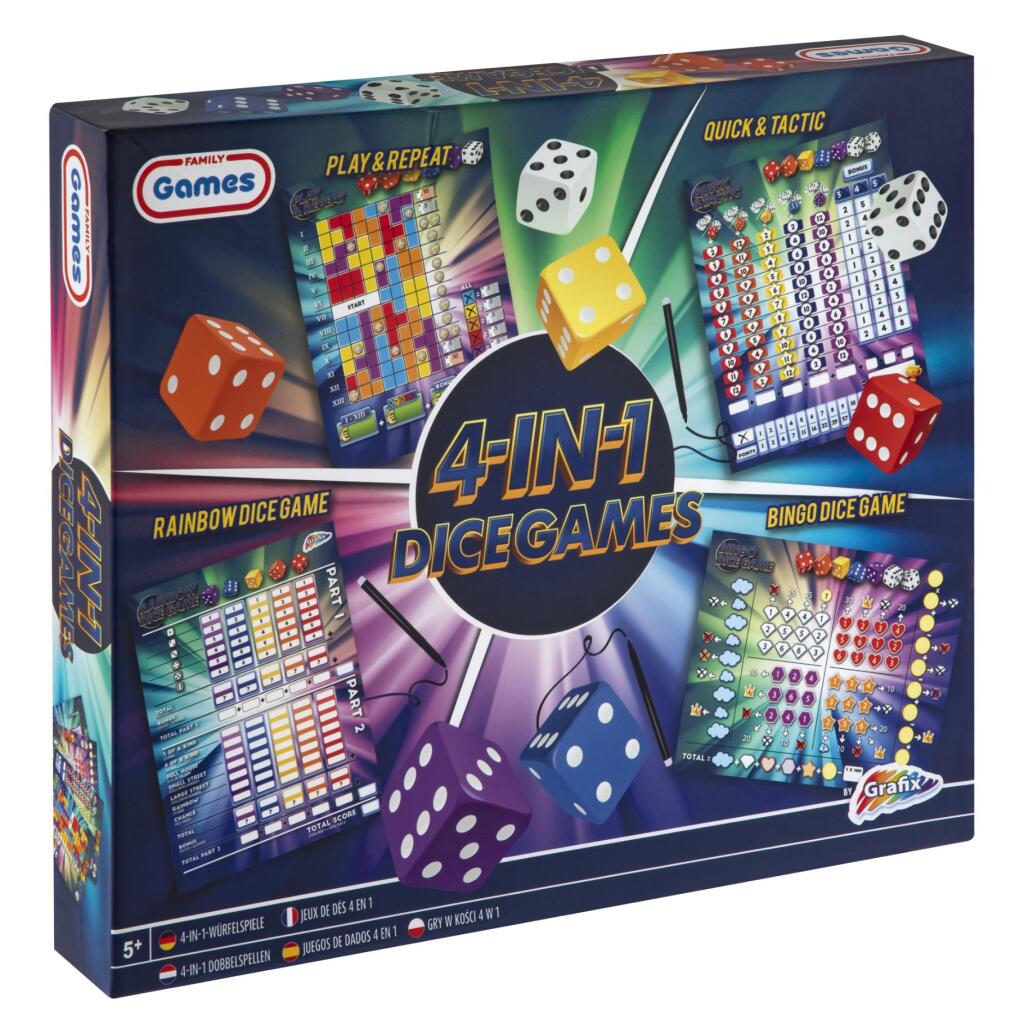 Kreative Craft Group Family Games 4in1 Würfelspiele