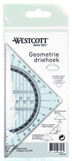Kangaro k-20837726 unzerbrechliches Geodreieck 14 cm transparent