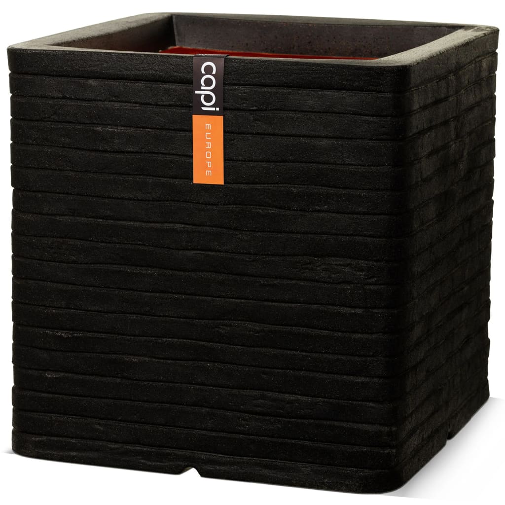 Capi Pflanzer Nature Row Square 40x40 cm Schwarz KBLRO903