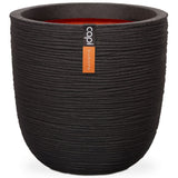 Capi Flowerpot Natur Rib 43x41 cm Schwarz KBLR933