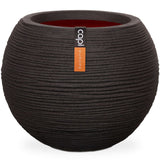 Capi Capi Flowerpot Nature Rib Spherical 62x48 CM Black KBLR271