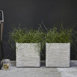 Capi Pflanzer Natur Rib Square 40x40 cm Elfenbein -gepflegtes Kofi903