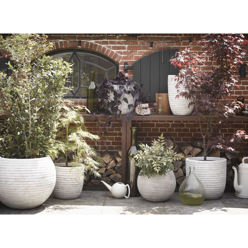 Capi Flowerpot Nature Row elegant niedrig 36x47 cm Elfenbein -ausgelöster Krwi782