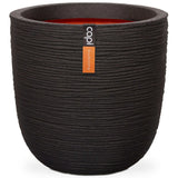 Capi Capi Flowerpot Natur Rib 54x52 cm Schwarz KBLR935