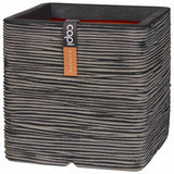 Capi Pflanzer Natur Rib Square 40x40 cm Anthrazit Kofz903