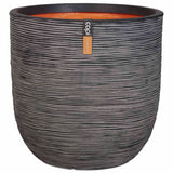 Capi Capi Flowerpot Nature Rib 54x52 cm Antracite Kofz935