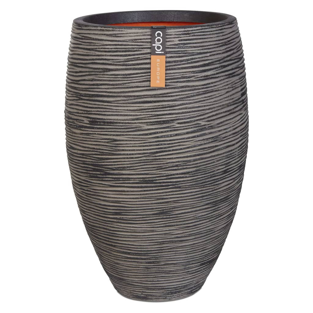 Capi Capi Flowerpot Nature Rib Elegant Deluxe 45x72 cm Anthracite