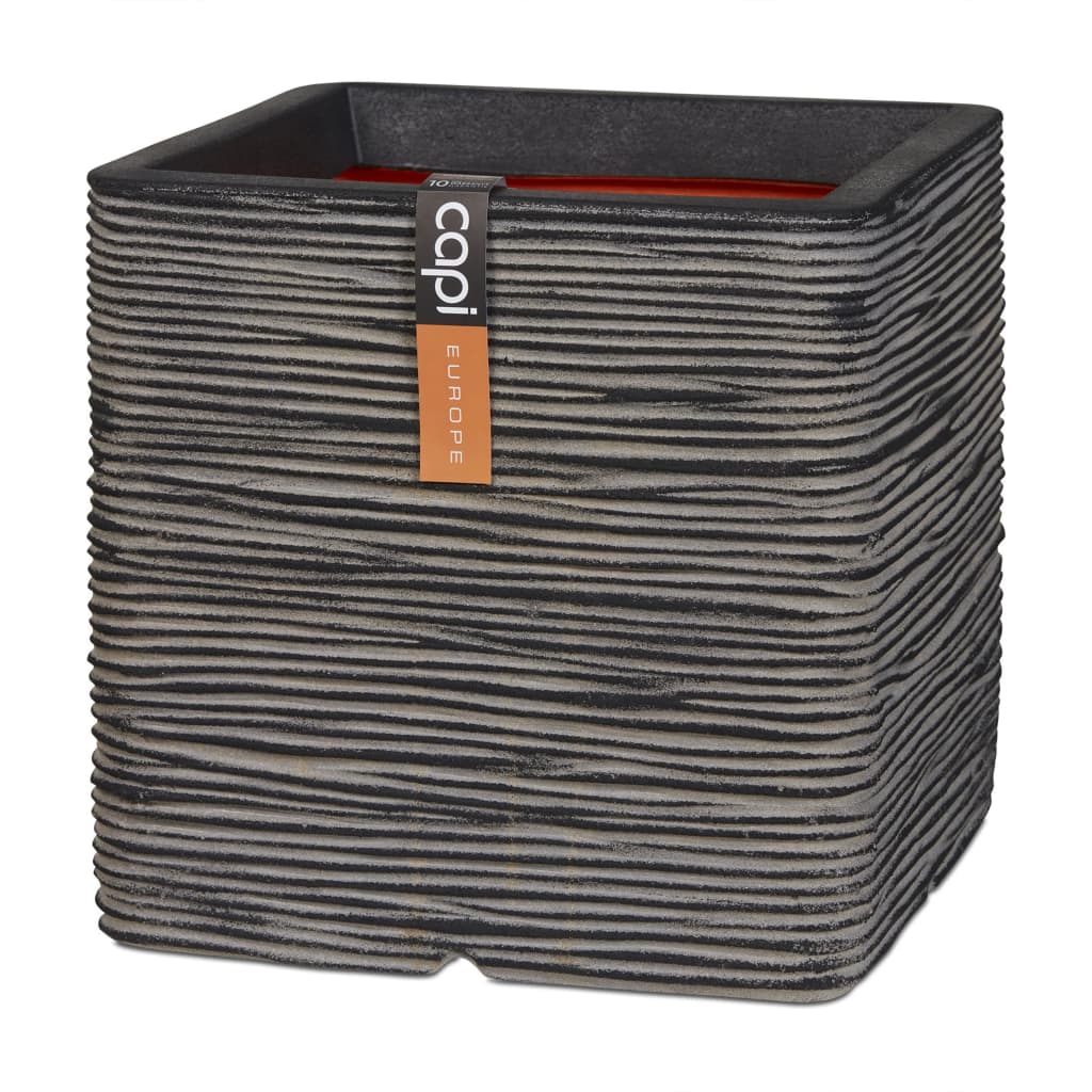 Capi Pflanzer Natur Rib Square 50x50 cm Anthrazit