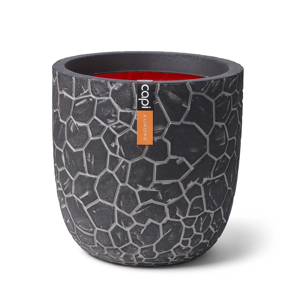 Capi Capi Flowerpot Clay Buld -formet 35x34 cm Anthracite -farvet