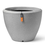Capi Flowerpot Arc Granit verjüngter Schicht 60x48 cm Elfenbeinfarbe