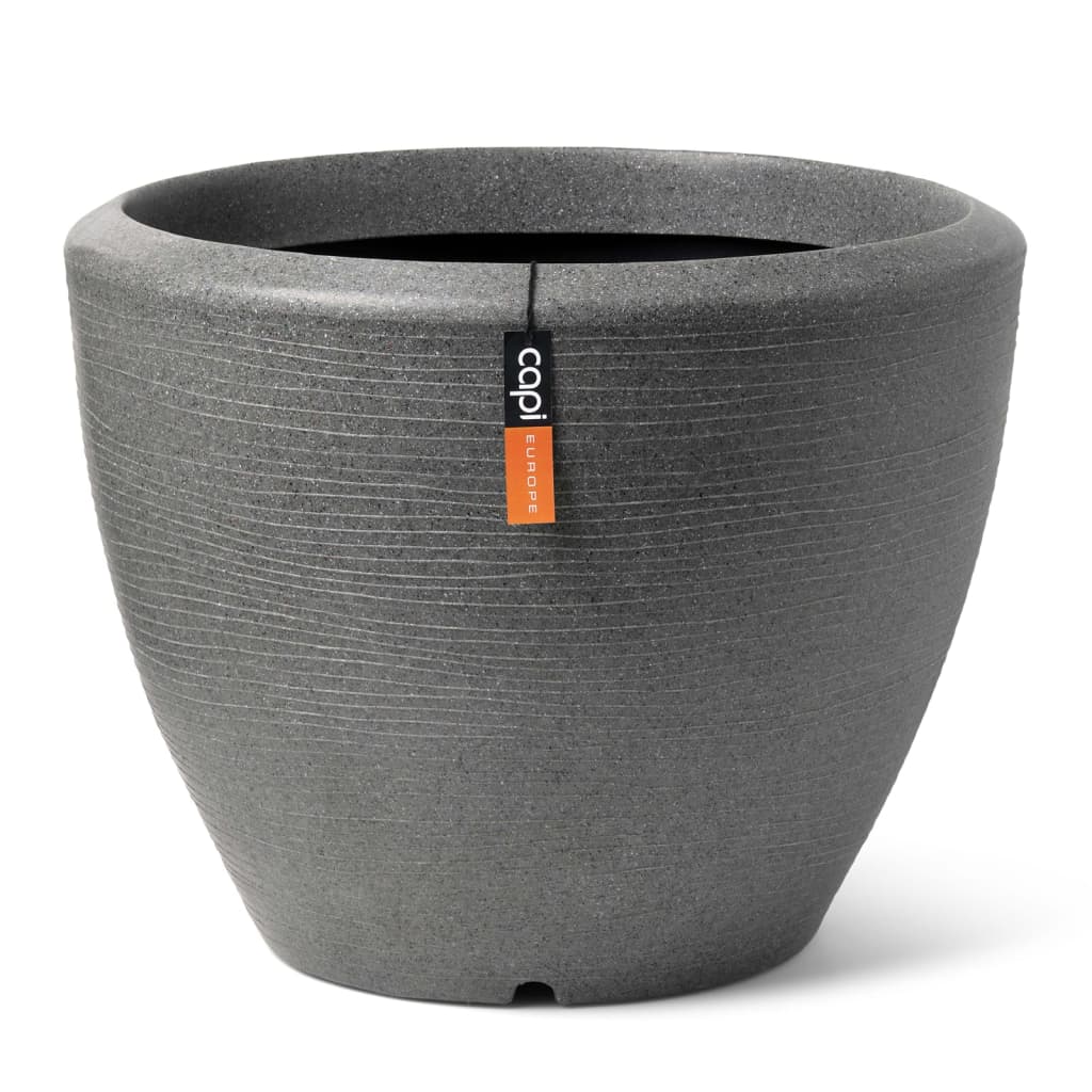 Capi Capi Flowerpot Arc Granite Tapered Layer 60x48 cm Anthracite -farget