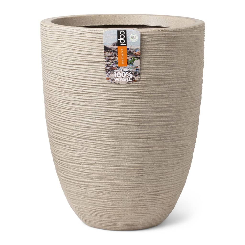 Capi Capi Planter Rib Rib Elegant Low 34x46 cm Terrazzo Beige