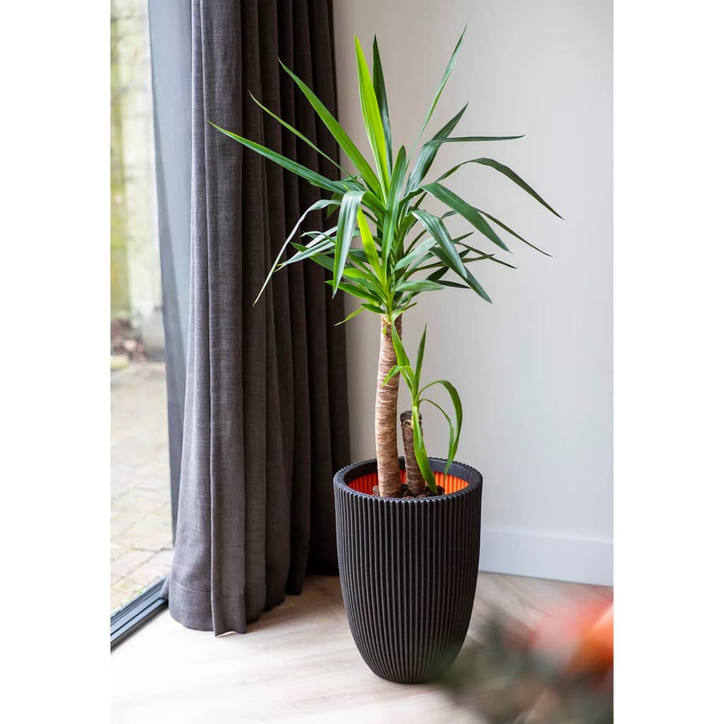 Capi Flowerpot Groove elegant 34x46 cm schwarz