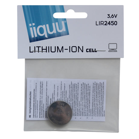 Iiquu Knopfzelle Li-Ion Lir2450