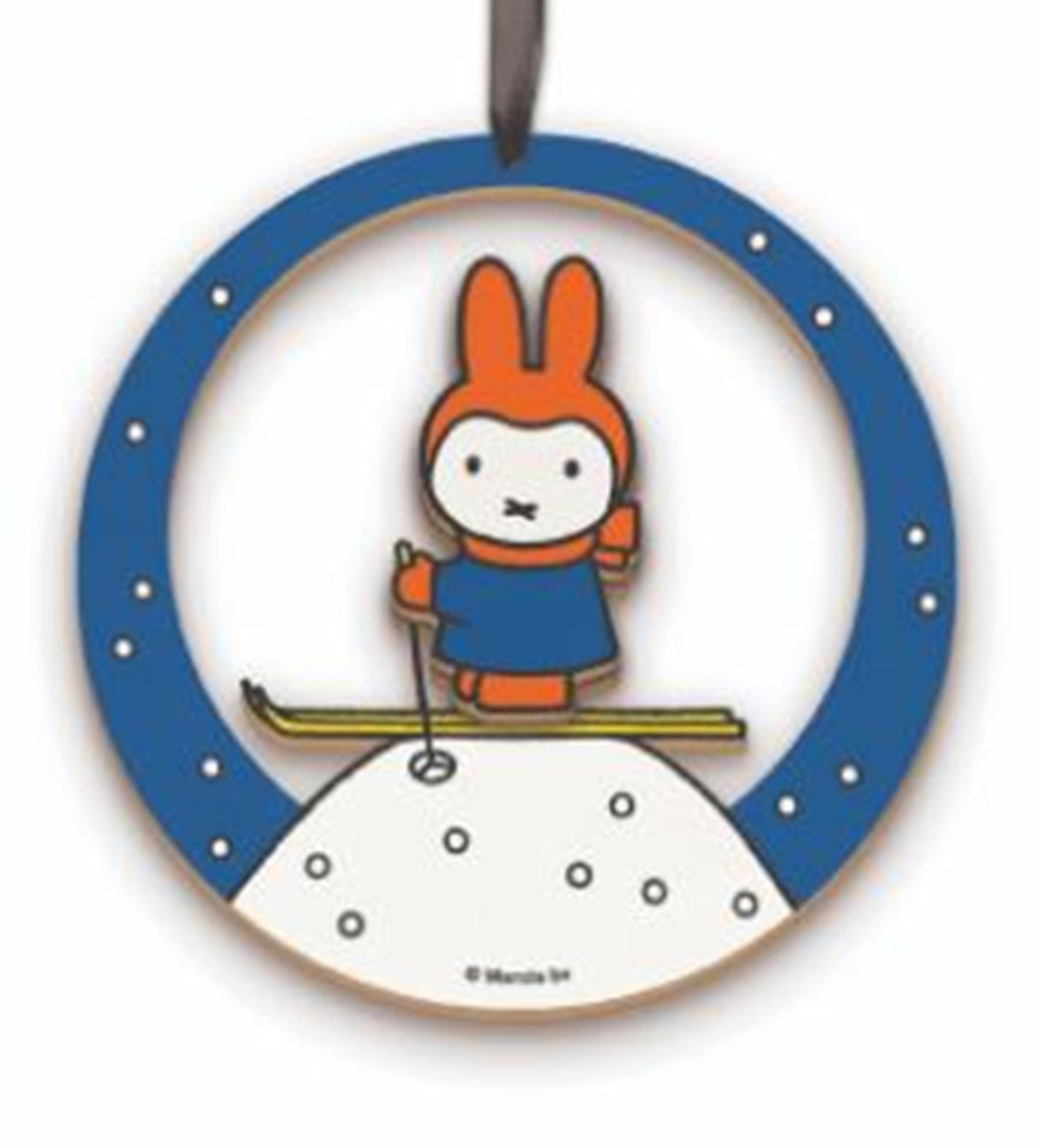 Miffy Weihnachtsanhänger Holz Winter ø7,5cm