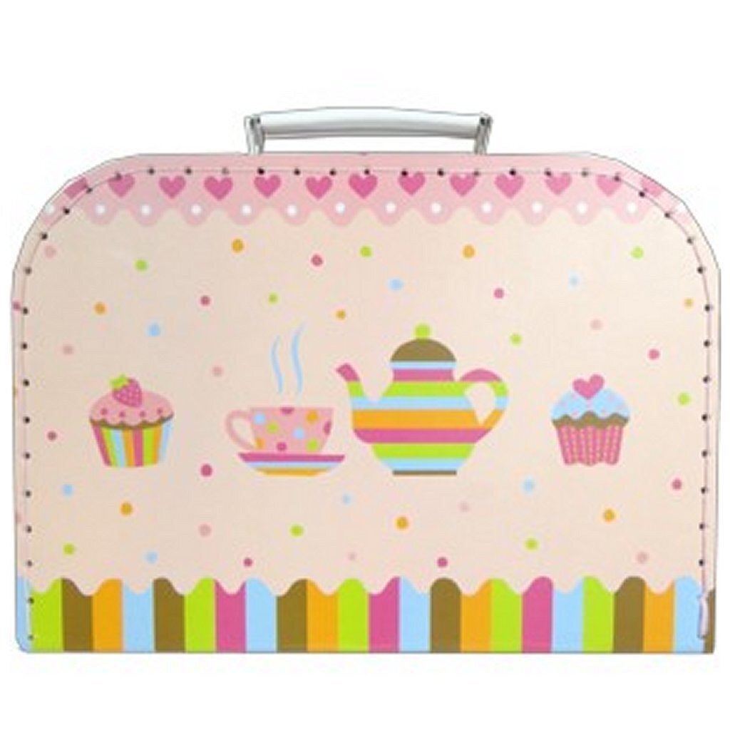 Simply for kids simply for porcelain tea set cupcake with briefcase