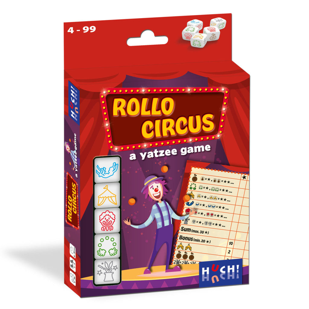 Asmodee Rollo Yatzee Circus Dice Game