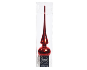 Decoris Spitzenglas, glänzend, weihnachtsrot, Durchmesser 6 x 26 cm