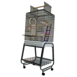 Strong Strong Parrot Cage Villa 56x43x154 cm Silver Grey 93025