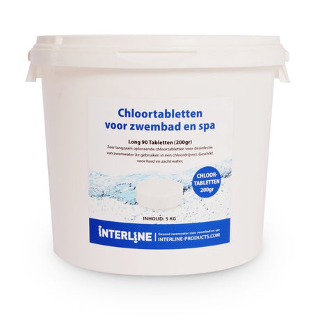 Interline Schwimmbad lang 90 200 Gramm Chlortabletten 5 kg