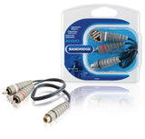 Bandridge Bal4600 Subwoofer-Kabel 2x Cinch-Stecker - Cinch-Buchse 0,20 m blau