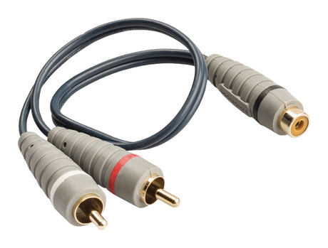 Bandridge Bal4600 Subwoofer-Kabel 2x Cinch-Stecker - Cinch-Buchse 0,20 m blau