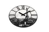 Nexttime ne-3004 wanduhr dia. 39 cm, Kunststoff, 3D, grau, #039;la ville #039;