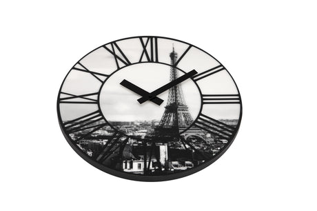 Nexttime ne-3004 wanduhr dia. 39 cm, Kunststoff, 3D, grau, #039;la ville #039;